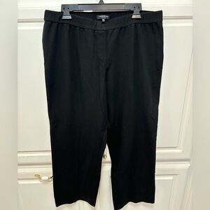 Lafayette 148 Pull On Stretch Waist Straight Leg Pants Black Women’s Size XXL
